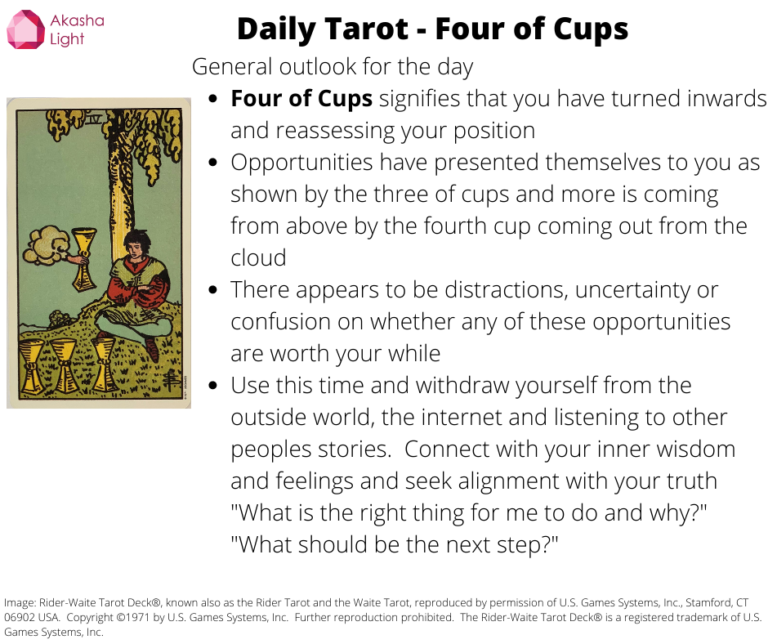 reversed four of cups