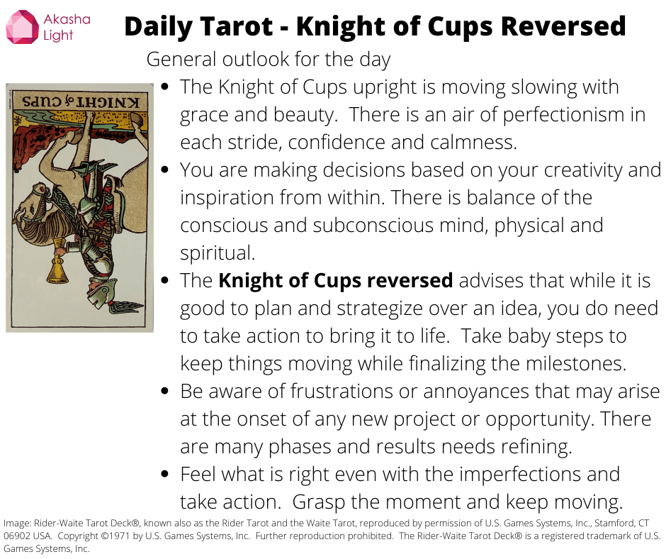 knight of cups reverse